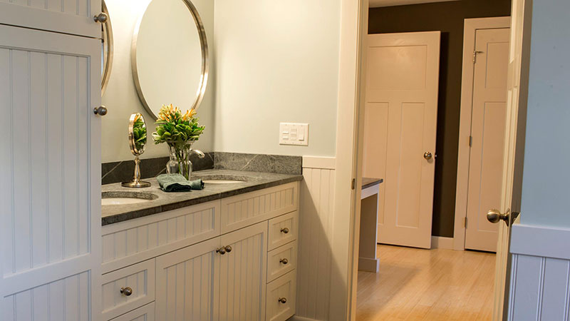 Custom bathroom flooring
