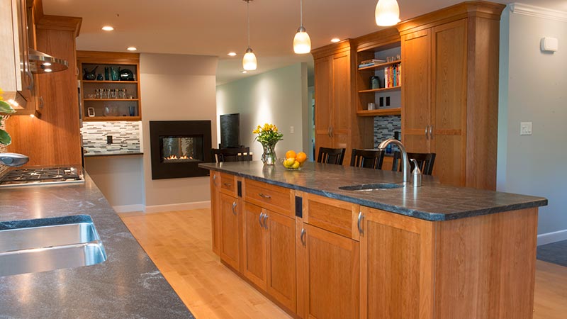 Custom kitchen with countertops